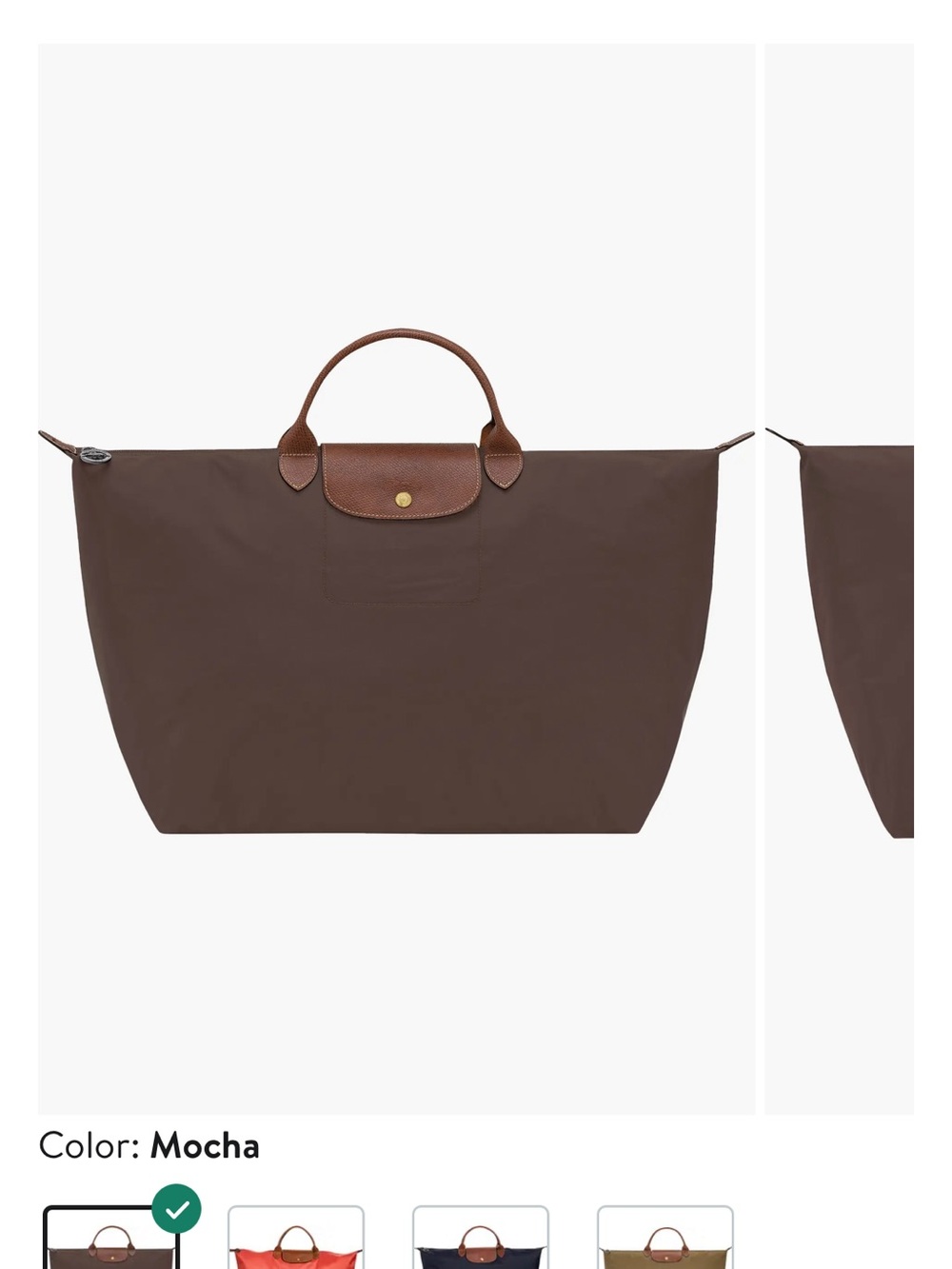 Longchamp Mocha Foldable Le Pliage Tote